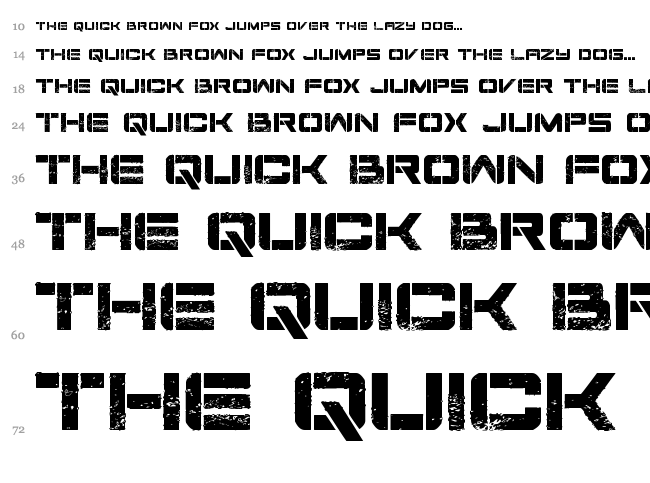 Damage Inc font waterfall